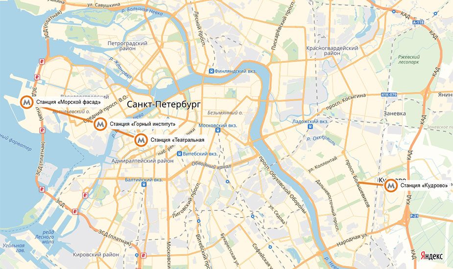 В каких районах Петербурга планируется строить метро?