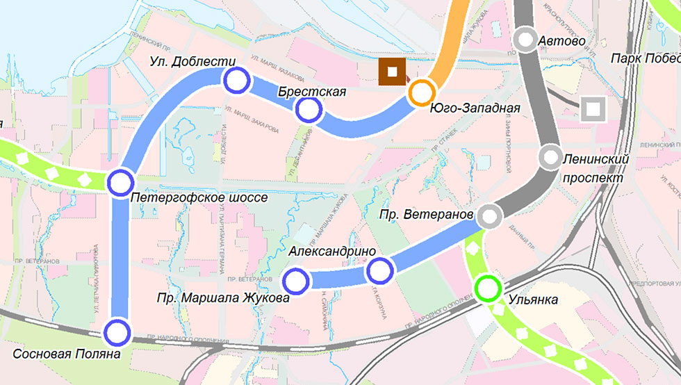 схема развития метро в СПб